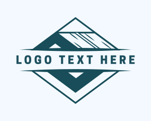 Land Developer - Abstract Diamond Roof logo design