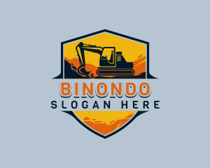 Quarry - Industrial Excavator Construction logo design