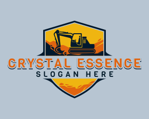 Industrial Excavator Construction logo design