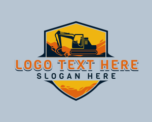 Machinery - Industrial Excavator Construction logo design