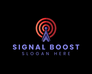 Network Antenna Signal logo design