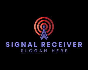 Network Antenna Signal logo design