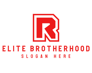 Fraternity - Varsity Letter R logo design