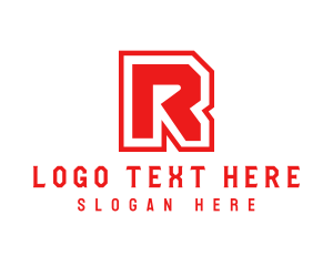 Letter R - Varsity Letter R logo design