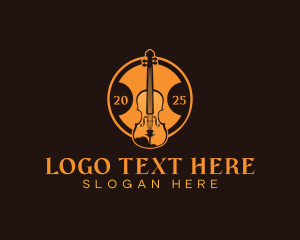 Orchestra - Violin Music Artist logo design