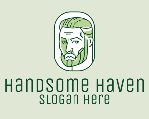 Handsome - Green Handsome Man logo design