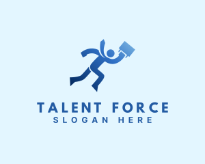 Workforce - Running Employee Recruitment logo design