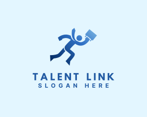 Staffing - Running Employee Recruitment logo design