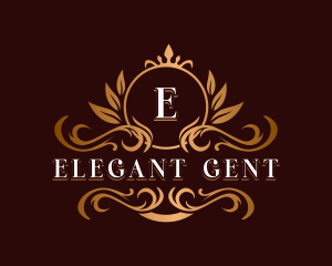 Elegant Ornamental Crest logo design