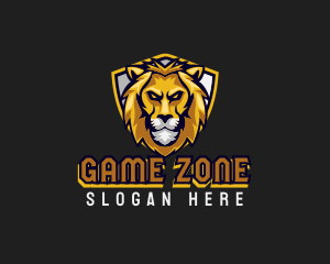 Wild Lion Shield logo design