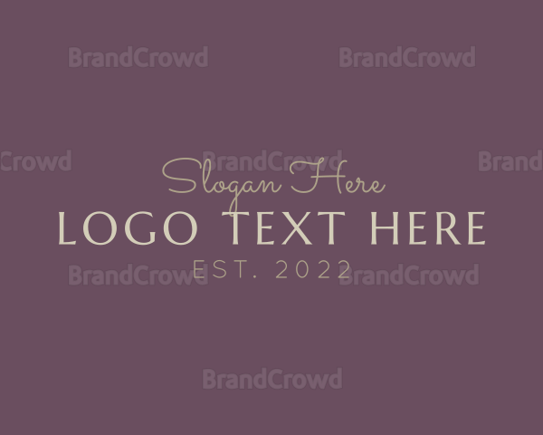 Luxury Elegant Fashion Logo