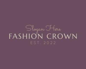 Luxury Elegant Fashion logo design