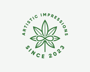 Infinity Marijuana Leaf logo design