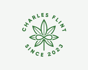 Infinity Marijuana Leaf logo design