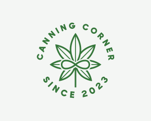 Infinity Marijuana Leaf logo design