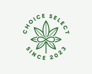 Infinity Marijuana Leaf logo design