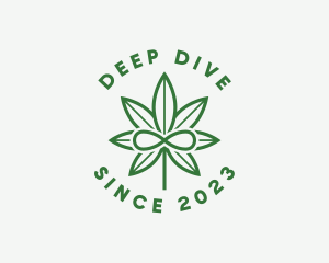 Infinity Marijuana Leaf logo design