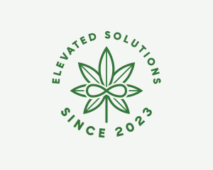 High - Infinity Marijuana Leaf logo design