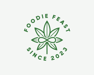 Infinity Marijuana Leaf logo design