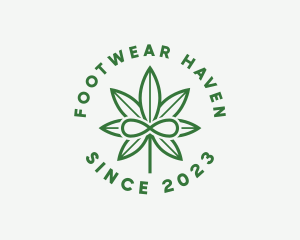 Infinity Marijuana Leaf logo design