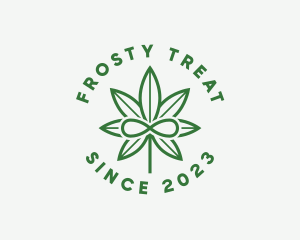 Infinity Marijuana Leaf logo design