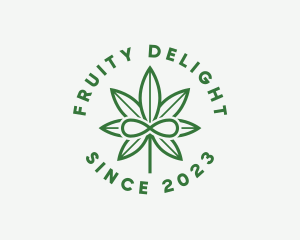 Infinity Marijuana Leaf logo design