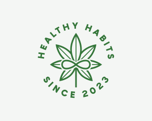 Infinity Marijuana Leaf logo design