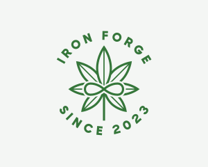 Infinity Marijuana Leaf logo design