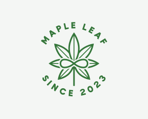 Infinity Marijuana Leaf logo design