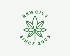 Infinity Marijuana Leaf logo design