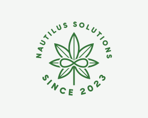 Infinity Marijuana Leaf logo design