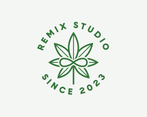 Infinity Marijuana Leaf logo design