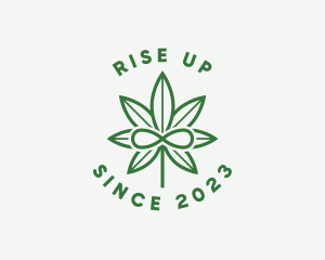 Infinity Marijuana Leaf logo design