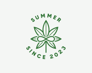 Infinity Marijuana Leaf logo design