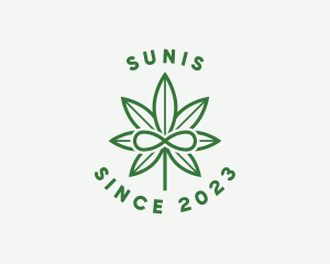 Infinity Marijuana Leaf logo design