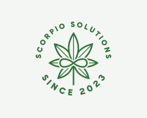 Infinity Marijuana Leaf logo design