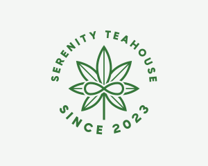 Infinity Marijuana Leaf logo design