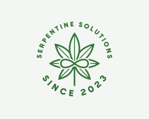 Infinity Marijuana Leaf logo design