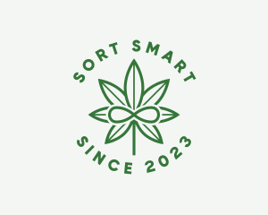 Infinity Marijuana Leaf logo design