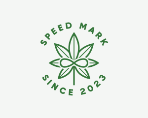 Infinity Marijuana Leaf logo design