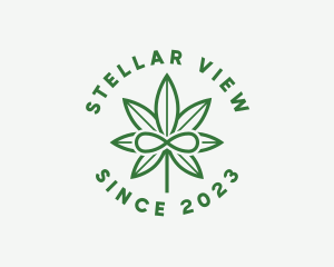 Infinity Marijuana Leaf logo design