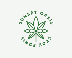 Infinity Marijuana Leaf logo design