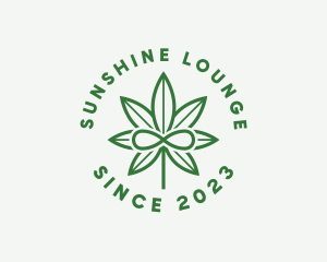 Infinity Marijuana Leaf logo design