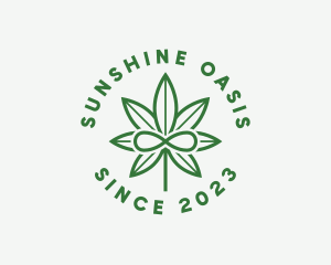 Infinity Marijuana Leaf logo design