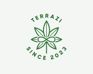 Infinity Marijuana Leaf logo design