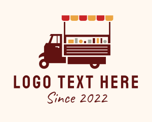Food Truck - Fast Food Cart Vehicle logo design