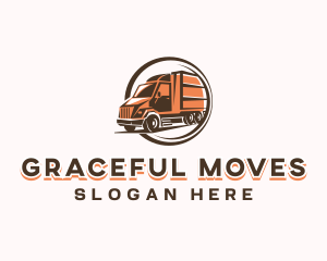 Automobile Cargo Truck logo design