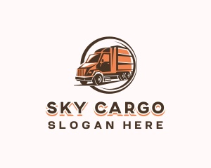 Automobile Cargo Truck logo design