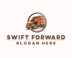 Forwarder - Automobile Cargo Truck logo design