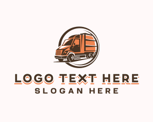 Courier - Automobile Cargo Truck logo design